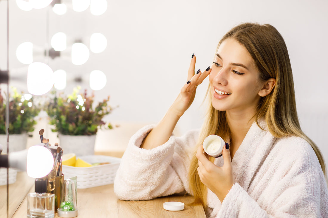 How to build the perfect skincare routine for healthy, glowing skin with cleanser, serum, moisturizer, and sunscreen.