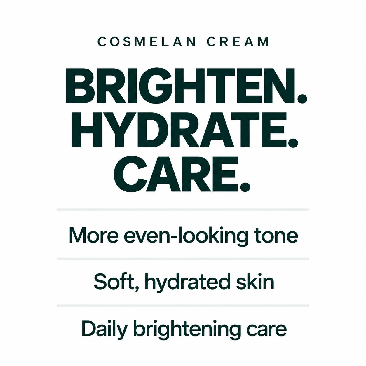 Cosmelan Skin Brightening Cream benefits